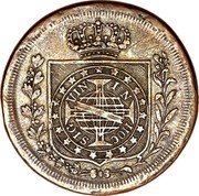 Brazil 6400 Reis (Pedro I Coronation Pattern Strike) KM# Pn20 IN HOC SIGNO VINCES coin reverse Brazil 6400 Reis (Pedro I Coronation Pattern Strike) KM# Pn20 IN HOC SIGNO VINCES coin reverse