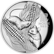 Australia 8 Dollars (Elizabeth II 6th Portrait.Year of the Mouse.) 鼠 MOUSE 2020 P coin reverse Australia 8 Dollars (Elizabeth II 6th Portrait.Year of the Mouse.) 鼠 MOUSE 2020 P coin reverse