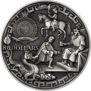 Niue 80 Dollars Jason and Medea 2024  2024 NIUE 80 DOLLARS PUBLIC SEAL OF NIUE ATUA NIUE TUKULAGI CM coin obverse Niue 80 Dollars Jason and Medea 2024  2024 NIUE 80 DOLLARS PUBLIC SEAL OF NIUE ATUA NIUE TUKULAGI CM coin obverse