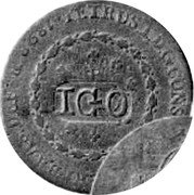 Brazil 80 Reis Ceara Countermarked Coinage. IGO 1932 X# 72 IGO 80 PETRUS.I.D.G.CONST.IMPET.PERP.BRAS.DEF coin obverse