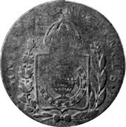 Brazil 80 Reis Ceara Countermarked Coinage. IGO 1932 X# 72 IN HOC SIGNO VINCES coin reverse