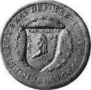 Brazil 80 Reis (Countermark Juliana) X# 80 REP.JULIANA PETRUS I D C CONST IMP ET PREP BRAS DEF 1829 R coin obverse Brazil 80 Reis (Countermark Juliana) X# 80 REP.JULIANA PETRUS I D C CONST IMP ET PREP BRAS DEF 1829 R coin obverse