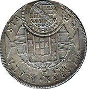 Brazil 960 Reis (400th Anniversary of Sao Paulo Brazil Numismatic Society) X# CC6.2 SANPEX STUB. SUBQ SIGN. NATA coin reverse Brazil 960 Reis (400th Anniversary of Sao Paulo Brazil Numismatic Society) X# CC6.2 SANPEX STUB. SUBQ SIGN. NATA coin reverse
