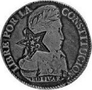 Brazil 960 Reis (Ceara Countermarked Coinage) X# 69 LIBRE POR LA CONSTITUCION BOLIVAR CEARA coin obverse Brazil 960 Reis (Ceara Countermarked Coinage) X# 69 LIBRE POR LA CONSTITUCION BOLIVAR CEARA coin obverse