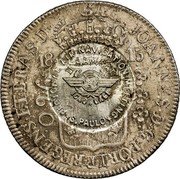 Brazil 960 Reis (Opening of Santos Dumont Museum) X# CC13.2 JOANNES D G PORT REGENS ET BRAS D 18 15 960 REGIONAL AIR NAVIGATION MEETING PAULO II SAM/SAT coin obverse Brazil 960 Reis (Opening of Santos Dumont Museum) X# CC13.2 JOANNES D G PORT REGENS ET BRAS D 18 15 960 REGIONAL AIR NAVIGATION MEETING PAULO II SAM/SAT coin obverse