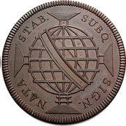 Brazil 960 Reis (Pattern Strike) KM# Pn12 SUBQ SIGN. NATA STAB. coin reverse Brazil 960 Reis (Pattern Strike) KM# Pn12 SUBQ SIGN. NATA STAB. coin reverse