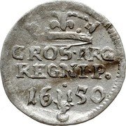 Poland Groschen Johann Casimir 1650 KM# 85 GROS ARG REGNI P 16 50 coin reverse Poland Groschen Johann Casimir 1650 KM# 85 GROS ARG REGNI P 16 50 coin reverse