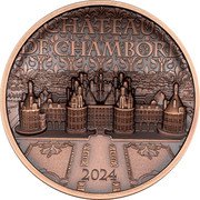 Cook Islands One Dollar Charles III Chateau De Chambord 2024  Antiqued CHÂTEAU DE CHAMBORD 2024 coin reverse Cook Islands One Dollar Charles III Chateau De Chambord 2024  Antiqued CHÂTEAU DE CHAMBORD 2024 coin reverse
