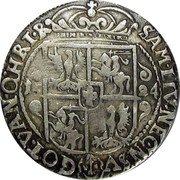 Poland Ort Sigismund III 1624 KM# 37 SAM LIV NEC N SV GOT VAN Q HRI R 16 23 coin reverse Poland Ort Sigismund III 1624 KM# 37 SAM LIV NEC N SV GOT VAN Q HRI R 16 23 coin reverse