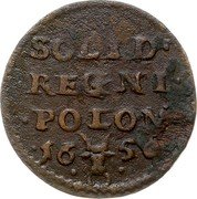Poland Solidus (Szelag, Schilling) Johann Casimir 1650 KM# 83 SOLID REGNI POLON 16 50 coin reverse Poland Solidus (Szelag, Schilling) Johann Casimir 1650 KM# 83 SOLID REGNI POLON 16 50 coin reverse