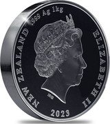 New Zealand Twenty Dollars Tokoeka Southern Brown kiwi 2023 ELIZABETH II 2023 NEW ZEALAND.999 AG 1 KG coin obverse New Zealand Twenty Dollars Tokoeka Southern Brown kiwi 2023 ELIZABETH II 2023 NEW ZEALAND.999 AG 1 KG coin obverse