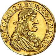 Poland 1-1/2 Ducat 1661 DL Künker Auction 171, 6-10, XF - $36,850 KM# 59 Kingdom / Trade Coinage coin obverse