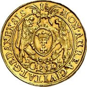 Poland 1-1/2 Ducat 1661 DL Künker Auction 171, 6-10, XF - $36,850 KM# 59 Kingdom / Trade Coinage coin reverse