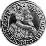 Poland 1/4 Thaler Gustavus Adolphus 1631 MP KM# 31 GVSTA ADO III D G REX SVE M D FIN coin obverse Poland 1/4 Thaler Gustavus Adolphus 1631 MP KM# 31 GVSTA ADO III D G REX SVE M D FIN coin obverse