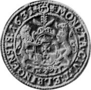 Poland 1/4 Thaler Gustavus Adolphus 1631 MP KM# 31 MONETA CIVIT ELBINGENSIS 1632 coin reverse Poland 1/4 Thaler Gustavus Adolphus 1631 MP KM# 31 MONETA CIVIT ELBINGENSIS 1632 coin reverse