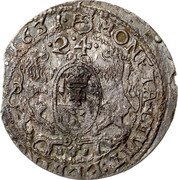 Poland 1/4 Thaler Gustaw II Adolf Swedish Occupation 1631 KM# 32 MONET CIVIT ELBINGENSIS 1631 24 coin reverse Poland 1/4 Thaler Gustaw II Adolf Swedish Occupation 1631 KM# 32 MONET CIVIT ELBINGENSIS 1631 24 coin reverse