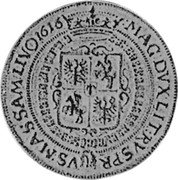 Poland 10 Ducat Sigismund III 1616 KM# 27 MAG DVX LIT RVS PR VS MAS SAM LIVO 1616 coin reverse Poland 10 Ducat Sigismund III 1616 KM# 27 MAG DVX LIT RVS PR VS MAS SAM LIVO 1616 coin reverse