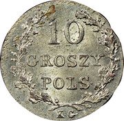 Poland 10 Groszy Revolutionary Coinage 1831 KG C# 121 10 GROSZY POLS K.G coin reverse Poland 10 Groszy Revolutionary Coinage 1831 KG C# 121 10 GROSZY POLS K.G coin reverse