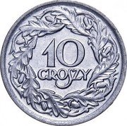 Poland 10 Groszy German Occupation Coin 1923 Y# 11 10 GROSZY coin reverse Poland 10 Groszy German Occupation Coin 1923 Y# 11 10 GROSZY coin reverse