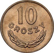 Poland 10 Groszy Circulation Coin 1949 (kr) Y# 42 10 GROSZY coin reverse Poland 10 Groszy Circulation Coin 1949 (kr) Y# 42 10 GROSZY coin reverse
