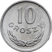Poland 10 Groszy Circulation Coin 1949 (w) Y# 42A 10 GROSZY coin reverse Poland 10 Groszy Circulation Coin 1949 (w) Y# 42A 10 GROSZY coin reverse