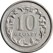 Poland 10 Groszy Circulation Coin 2008 MW Y# 279 10 GROSZY coin reverse Poland 10 Groszy Circulation Coin 2008 MW Y# 279 10 GROSZY coin reverse