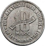 Poland 10 Mark Jewish Ghetto 1943 KM# Tn3 GETTO 1943 coin obverse Poland 10 Mark Jewish Ghetto 1943 KM# Tn3 GETTO 1943 coin obverse