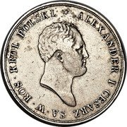 Poland 10 Zlotych Alexander I 1820 IB C# 101.1 ALEXANDER I CESARZ SA W ROS KRÓL POLSKI coin obverse Poland 10 Zlotych Alexander I 1820 IB C# 101.1 ALEXANDER I CESARZ SA W ROS KRÓL POLSKI coin obverse