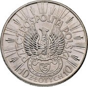 Poland 10 Zlotych 20th Anniversary of the March of the First Cadre Company of the Legions 1934 (w) Y# 26 RZECZPOSPOLITA POLSKA S 10 ZŁOTYCH 10 coin obverse Poland 10 Zlotych 20th Anniversary of the March of the First Cadre Company of the Legions 1934 (w) Y# 26 RZECZPOSPOLITA POLSKA S 10 ZŁOTYCH 10 coin obverse