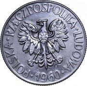 Poland 10 Zlotych Tadeusz Kosciuszko 1960 Y# 50 POLSKA RZECZPOSPOLITA LUDOWA 1960 coin obverse Poland 10 Zlotych Tadeusz Kosciuszko 1960 Y# 50 POLSKA RZECZPOSPOLITA LUDOWA 1960 coin obverse