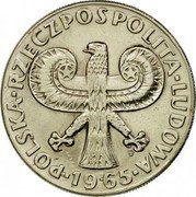 Poland 10 Zlotych 700th Anniversary of Warsaw. Sigismund III Column 1965 MW Y# 55 POLSKA RZECZPOSPOLITA LUDOWA 1965 MW coin obverse Poland 10 Zlotych 700th Anniversary of Warsaw. Sigismund III Column 1965 MW Y# 55 POLSKA RZECZPOSPOLITA LUDOWA 1965 MW coin obverse