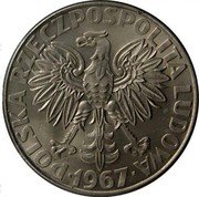 Poland 10 Zlotych 100th Anniversary of the Birth of Marie Sklodowska Curie 1967 MW Y# 59 POLSKA RZECZPOSPOLITA LUDOWA MW 1967 coin obverse Poland 10 Zlotych 100th Anniversary of the Birth of Marie Sklodowska Curie 1967 MW Y# 59 POLSKA RZECZPOSPOLITA LUDOWA MW 1967 coin obverse