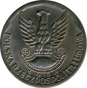 Poland 10 Zlotych 25th Anniversary of the Polish People's Army 1968 MW Y# 60 MW 1968 POLSKA RZECZPOSPOLITA LUDOWA coin obverse Poland 10 Zlotych 25th Anniversary of the Polish People's Army 1968 MW Y# 60 MW 1968 POLSKA RZECZPOSPOLITA LUDOWA coin obverse