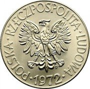 Poland 10 Zlotych Tadeusz Kosciuszko 1972 MW Y# 50A POLSKA RZECZPOSPOLITA LUDOWA MW 1970 coin obverse Poland 10 Zlotych Tadeusz Kosciuszko 1972 MW Y# 50A POLSKA RZECZPOSPOLITA LUDOWA MW 1970 coin obverse