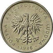 Poland 10 Zlotych Circulation Coin 1986 MW Y# 152.1 POLSKA RZECZPOSPOLITA LUDOWA MW 1986 coin obverse Poland 10 Zlotych Circulation Coin 1986 MW Y# 152.1 POLSKA RZECZPOSPOLITA LUDOWA MW 1986 coin obverse
