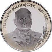 Poland 10 Zlotych 40th Anniversary of the Death of Stanislaw Mikolajczyk 1996 Proof Y# 317 STANISŁAW MIKOŁAJCZYK 1901-1966 coin reverse Poland 10 Zlotych 40th Anniversary of the Death of Stanislaw Mikolajczyk 1996 Proof Y# 317 STANISŁAW MIKOŁAJCZYK 1901-1966 coin reverse