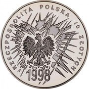 Poland 10 Zlotych 80th Anniversary of Poland Regaining Independence 1998 Proof Y# 350 RZECZPOSPOLITA POLSKA 10 ZŁOTYCH MW 1998 coin obverse Poland 10 Zlotych 80th Anniversary of Poland Regaining Independence 1998 Proof Y# 350 RZECZPOSPOLITA POLSKA 10 ZŁOTYCH MW 1998 coin obverse