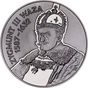 Poland 10 Zlotych Sigismund III Vasa 1998 Proof Y# 337 ZYGMUNT III WAZA 1587-1632 coin reverse Poland 10 Zlotych Sigismund III Vasa 1998 Proof Y# 337 ZYGMUNT III WAZA 1587-1632 coin reverse