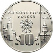 Poland 10 Zlotych Rapperswil Polish Museum 2000 Proof Y# 403 RZECZPOSPOLITA POLSKA MW ROK 2000 ZŁ 10 ZŁ coin obverse