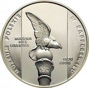 Poland 10 Zlotych Rapperswil Polish Museum 2000 Proof Y# 403 MAGNA RES LIBERTAS MUZEUM POLSKIE W RAPPERSWILU 1870 2000 coin reverse