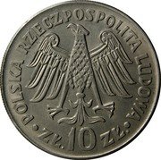 Poland 10 Zlotych 600th Anniversary of Jagiello University ND (1964) Y# 52.2 POLSKA RZECZPOSPOLITA LUDOWA ZŁ. 10 ZŁ. coin obverse Poland 10 Zlotych 600th Anniversary of Jagiello University ND (1964) Y# 52.2 POLSKA RZECZPOSPOLITA LUDOWA ZŁ. 10 ZŁ. coin obverse