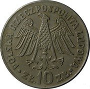 Poland 10 Zlotych 600th Anniversary of Jagiello University ND (1964) Y# 52.1 POLSKA RZECZPOSPOLITA LUDOWA ZŁ.10 ZŁ. coin obverse Poland 10 Zlotych 600th Anniversary of Jagiello University ND (1964) Y# 52.1 POLSKA RZECZPOSPOLITA LUDOWA ZŁ.10 ZŁ. coin obverse
