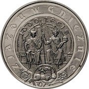 Poland 10 Zlotych The 1000th Anniversary of the Convention in Gniezno 2000 Proof Y# 381 ZJAZDU W GNIEŻNIE coin reverse