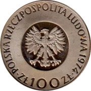Poland 100 Zlotych 500th Anniversary Birth of Mikolaj Kopernik 1974 MW Proof Y# 68 POLSKA RZECZPOSPOLITA LUDOWA 19 73 ZŁ 100 ZŁ coin obverse Poland 100 Zlotych 500th Anniversary Birth of Mikolaj Kopernik 1974 MW Proof Y# 68 POLSKA RZECZPOSPOLITA LUDOWA 19 73 ZŁ 100 ZŁ coin obverse