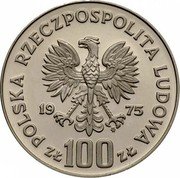 Poland 100 Zlotych Ignacy Jan Paderewski 1975 MW Proof Y# 77 POLSKA RZECZPOSPOLITA LUDOWA 19 75 MW ZŁ 100 ZŁ coin obverse Poland 100 Zlotych Ignacy Jan Paderewski 1975 MW Proof Y# 77 POLSKA RZECZPOSPOLITA LUDOWA 19 75 MW ZŁ 100 ZŁ coin obverse