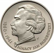 Poland 100 Zlotych Ignacy Jan Paderewski 1975 MW Proof Y# 77 WS 1860-1941 IGNACY JAN PADEREWSKI coin reverse Poland 100 Zlotych Ignacy Jan Paderewski 1975 MW Proof Y# 77 WS 1860-1941 IGNACY JAN PADEREWSKI coin reverse