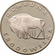 Poland 100 Zlotych Buffalo 1977 MW Proof Y# 87 OCHRONA ŚRODOWISKA coin reverse Poland 100 Zlotych Buffalo 1977 MW Proof Y# 87 OCHRONA ŚRODOWISKA coin reverse