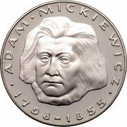 Poland 100 Zlotych 180th Anniversary of the Birth of Adam Mickiewicz 1978 MW Proof Y# 92 ADAM MICKIEWICZ 1798 - 1855 coin reverse Poland 100 Zlotych 180th Anniversary of the Birth of Adam Mickiewicz 1978 MW Proof Y# 92 ADAM MICKIEWICZ 1798 - 1855 coin reverse