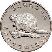 Poland 100 Zlotych Beaver 1978 MW Proof Y# 96 OCHRONA ŚRODOWISKA coin reverse Poland 100 Zlotych Beaver 1978 MW Proof Y# 96 OCHRONA ŚRODOWISKA coin reverse