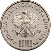 Poland 100 Zlotych Henryk Wieniawski 1979 MW Proof Y# 98 POLSKA RZECZPOSPOLITA LUDOWA 19 79 MW ZŁ 100 ZŁ coin obverse Poland 100 Zlotych Henryk Wieniawski 1979 MW Proof Y# 98 POLSKA RZECZPOSPOLITA LUDOWA 19 79 MW ZŁ 100 ZŁ coin obverse